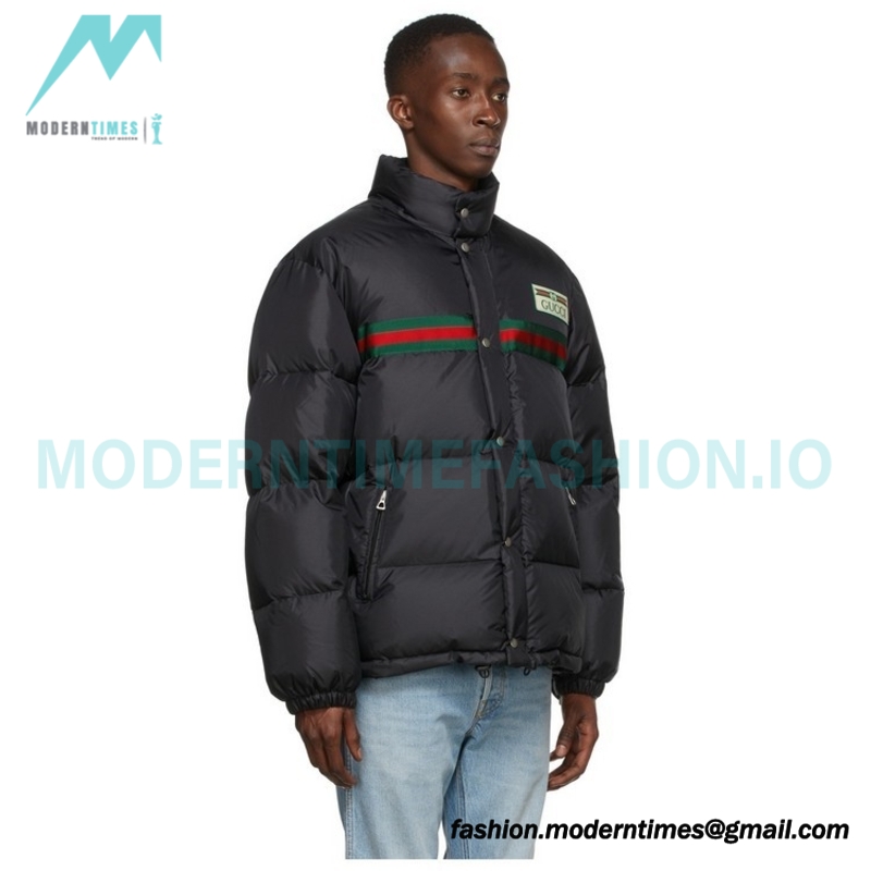 Gucci - 22ss Red And Green Ribbon Down Jacket
