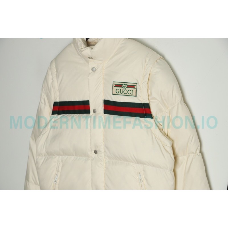 Gucci - 22ss Red And Green Ribbon Down Jacket