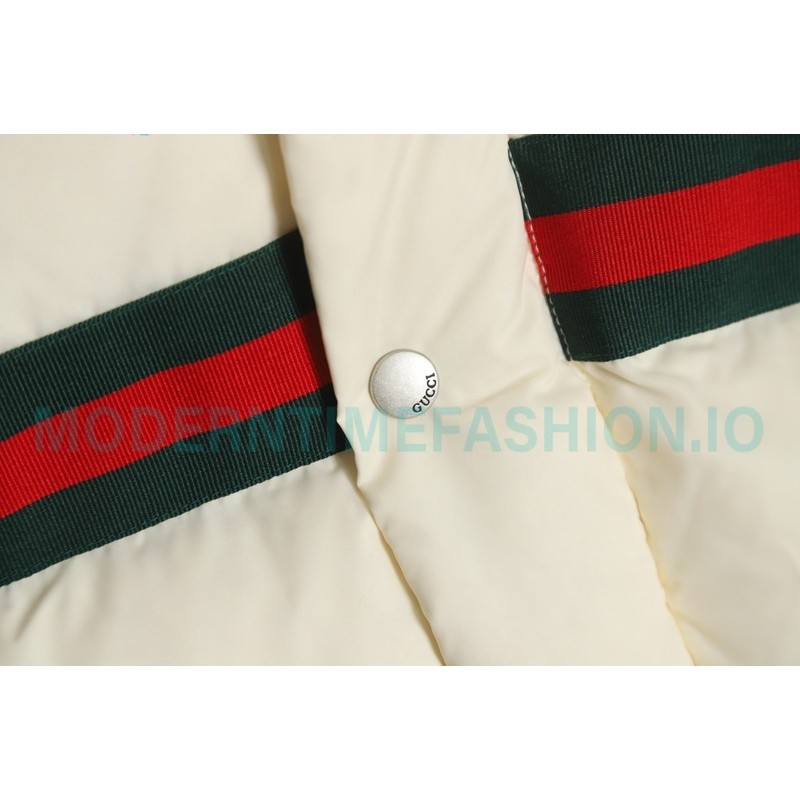 Gucci - 22ss Red And Green Ribbon Down Jacket