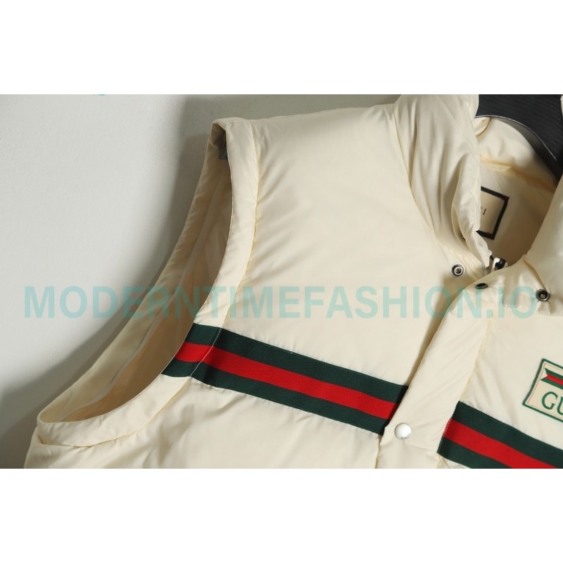 Gucci - 22ss Red And Green Ribbon Down Jacket