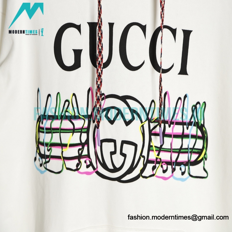 Gucci - Year of the Rabbit Limited Rabbit Logo Double G Color Printed Hoodie