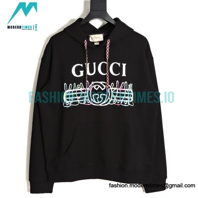 Gucci - Year of the Rabbit Limited Rabbit Logo Double G Color Printed Hoodie
