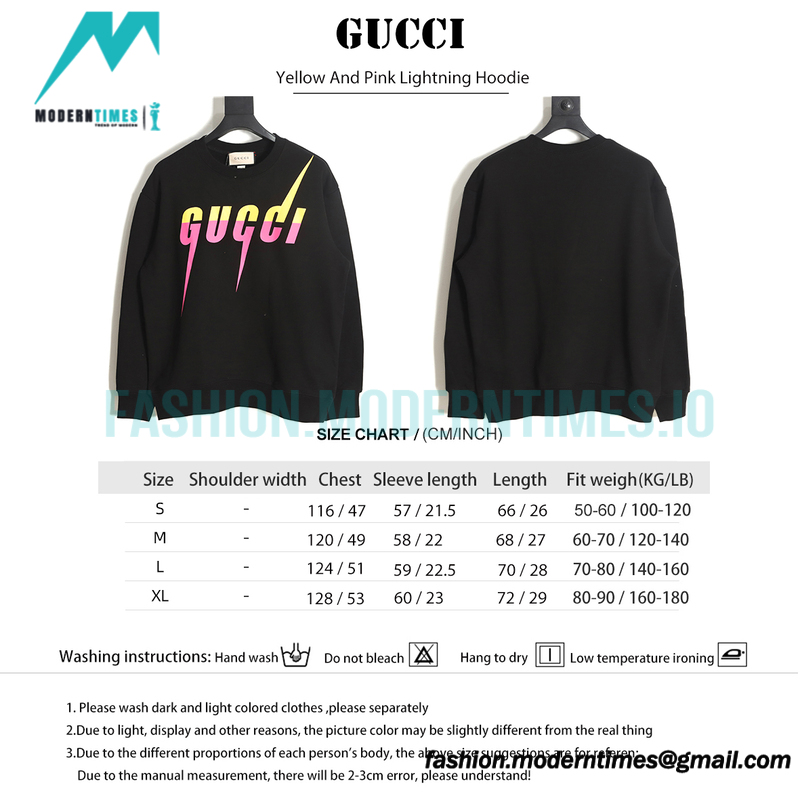 Gucci - Yellow And Pink Lightning Hoodie