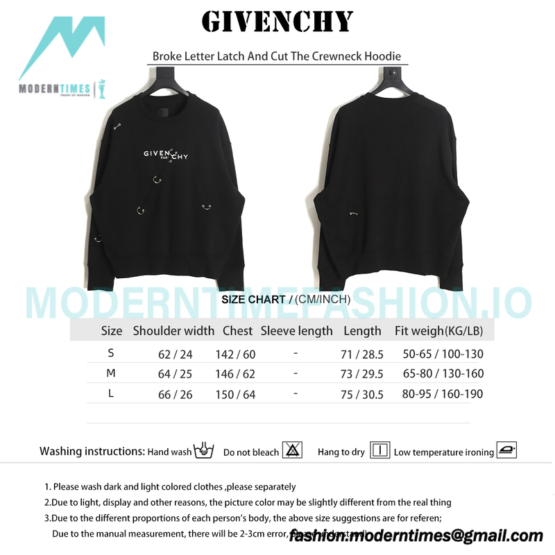  Givenchy - Broke Letter Latch And Cut The Crewneck Hoodie