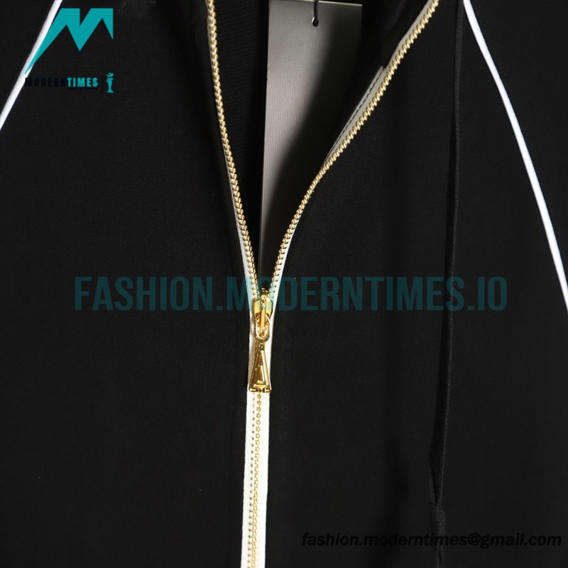 Gucci - Red Green Webbing Half-zip Long-sleeved Hoodie