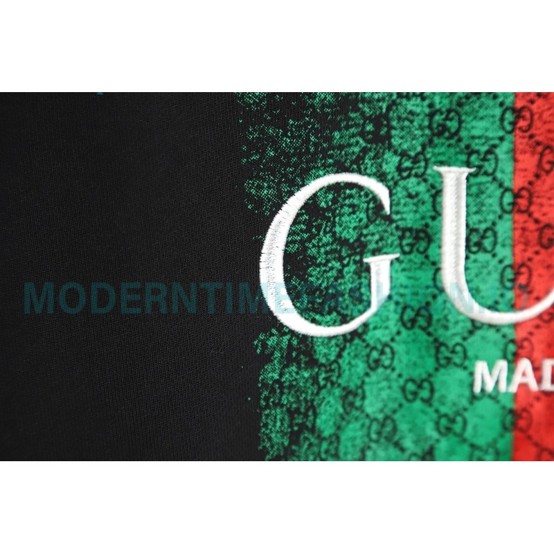 Gucci - Embroidered Logo Crew Neck Hoodie