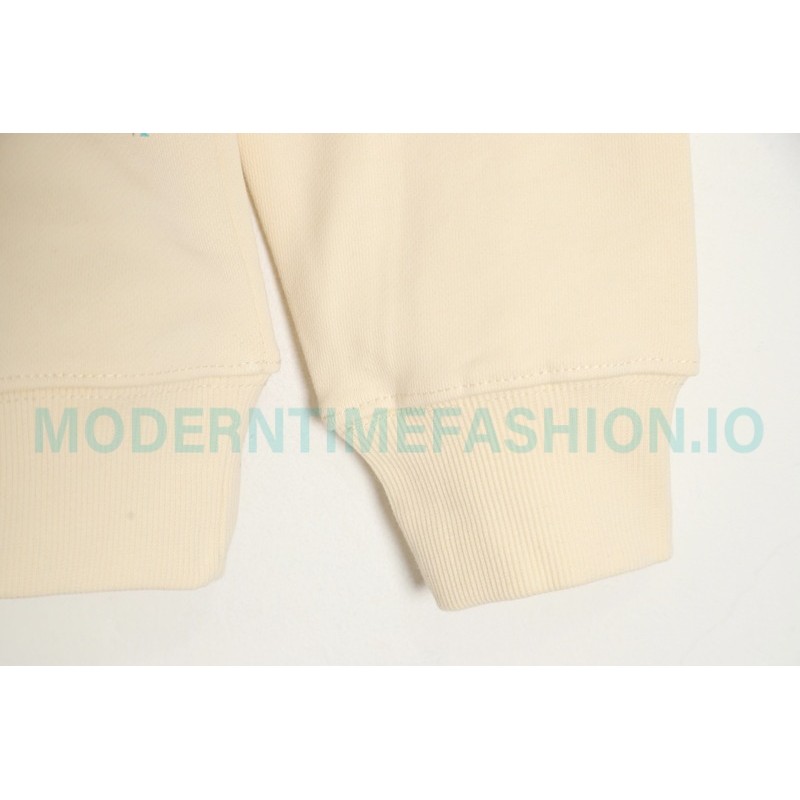 Gucci - Embroidered Logo Crew Neck Hoodie