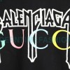 Balenciaga - Gucci Co-brand Embroidered Logo Crew Neck Hoodie