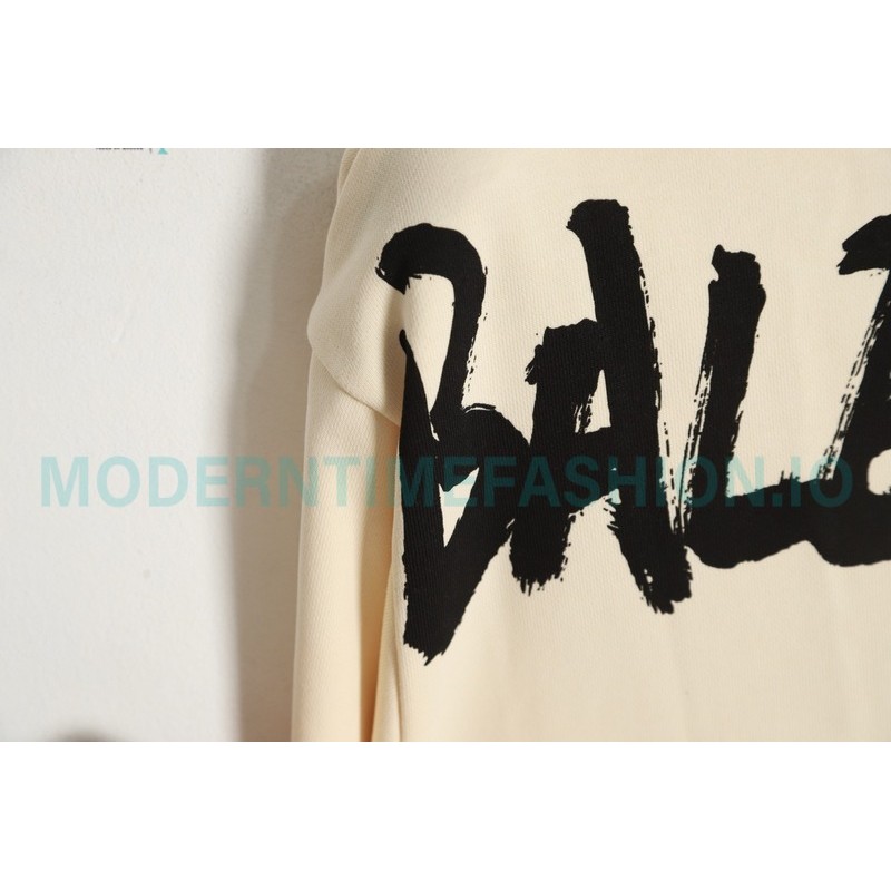 Balenciaga - Gucci Co-brand Graffiti Printed Round Neck Hoodie