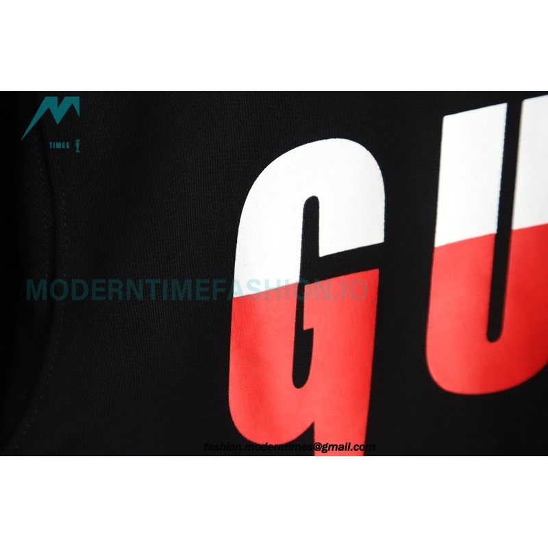Gucci - 19FW Lightning Logo Printed Crew Neck Hoodie