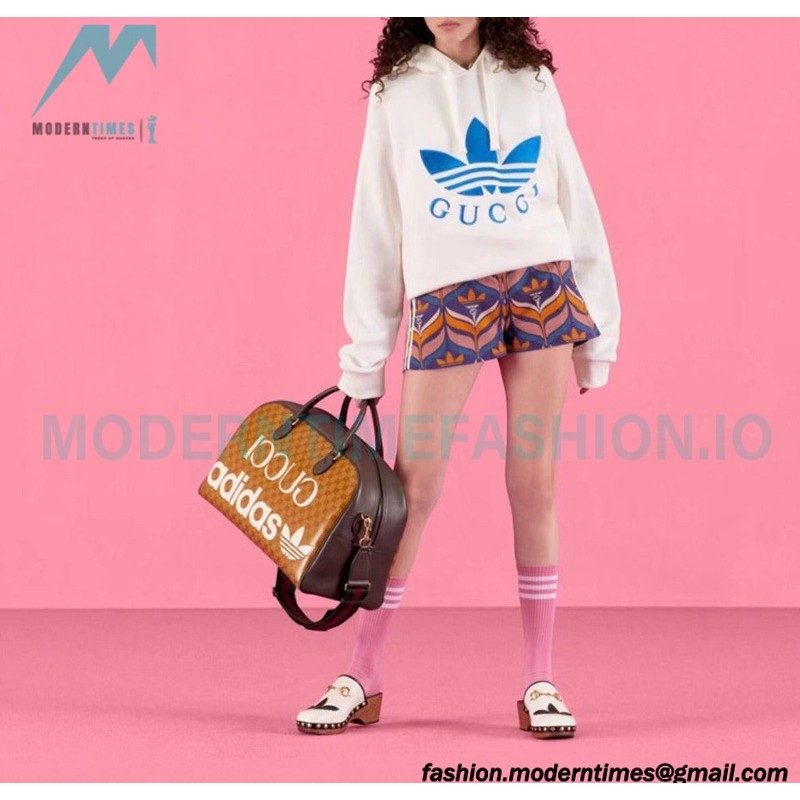 Gucci - Adidas 22FW Clover Co-brand Embroidered Hoodie