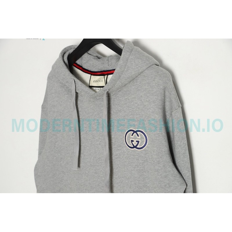 Gucci - 23FW Double G Embroidered Logo Hoodie