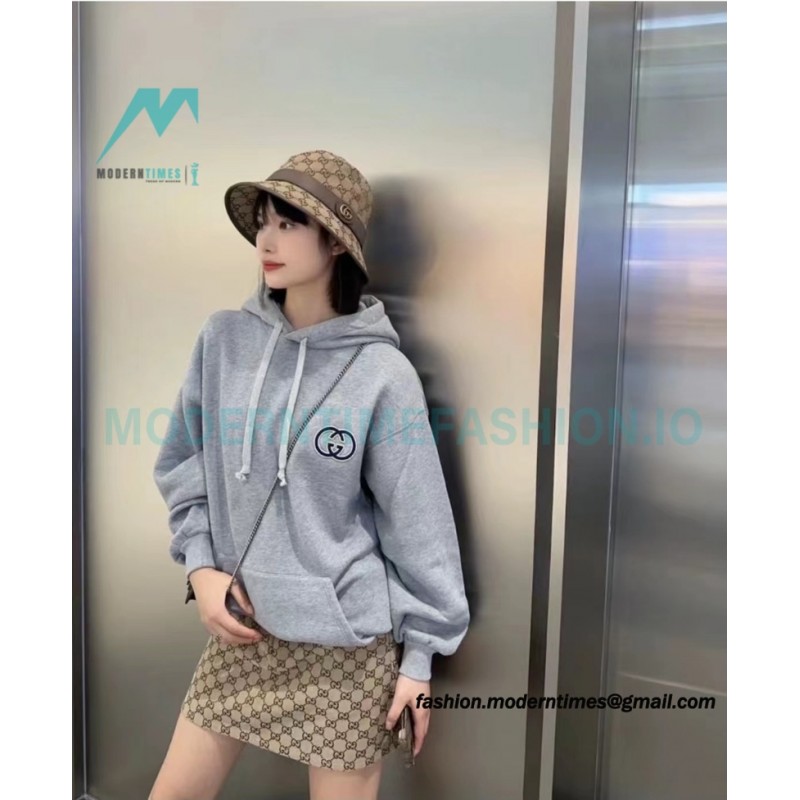 Gucci - 23FW Double G Embroidered Logo Hoodie