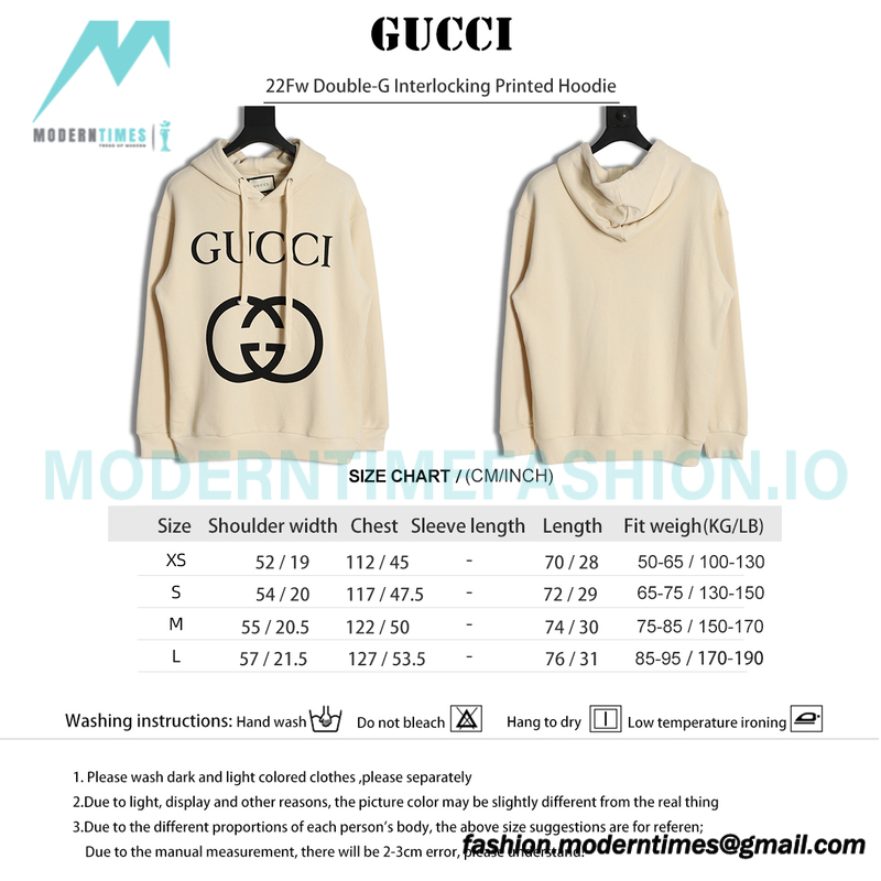 Gucci - 22Fw Double-G Interlocking Printed Hoodie