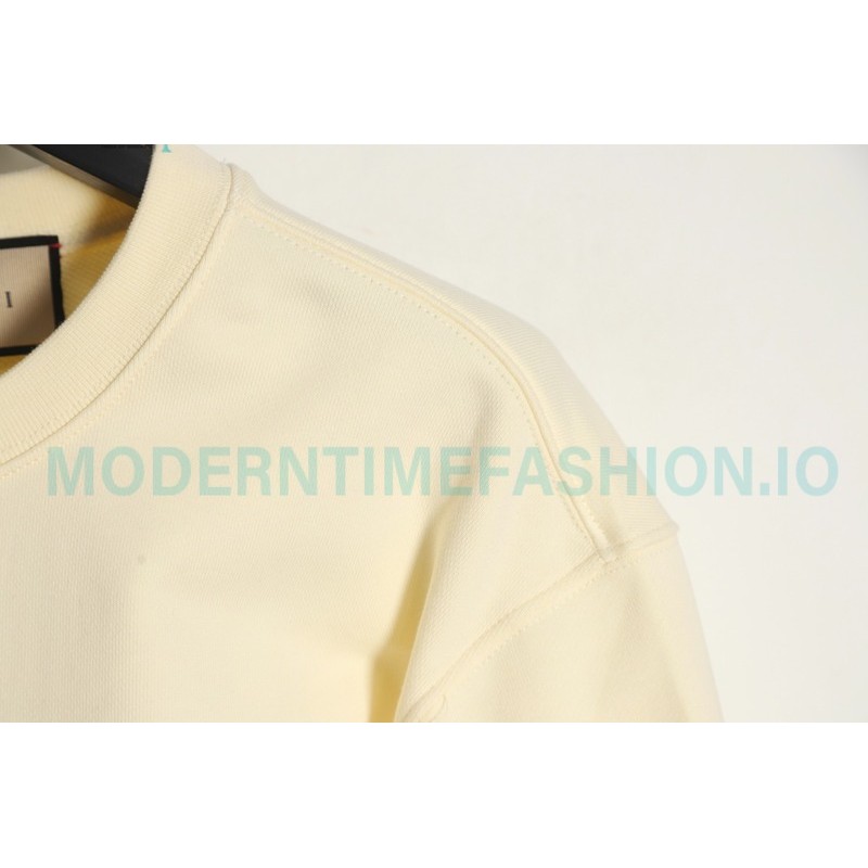 Gucci - 23FW Hand-painted Double G Print Crew Neck Hoodie