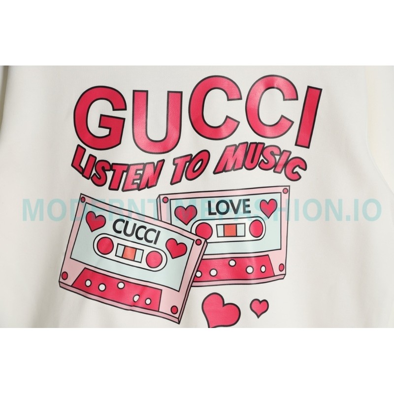 Gucci - 23FW Cassette Printed Crew Neck Hoodie