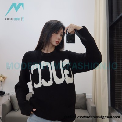 Gucci - Balenciaga 23SS Big Logo Knitted Long-sleeved Sweater