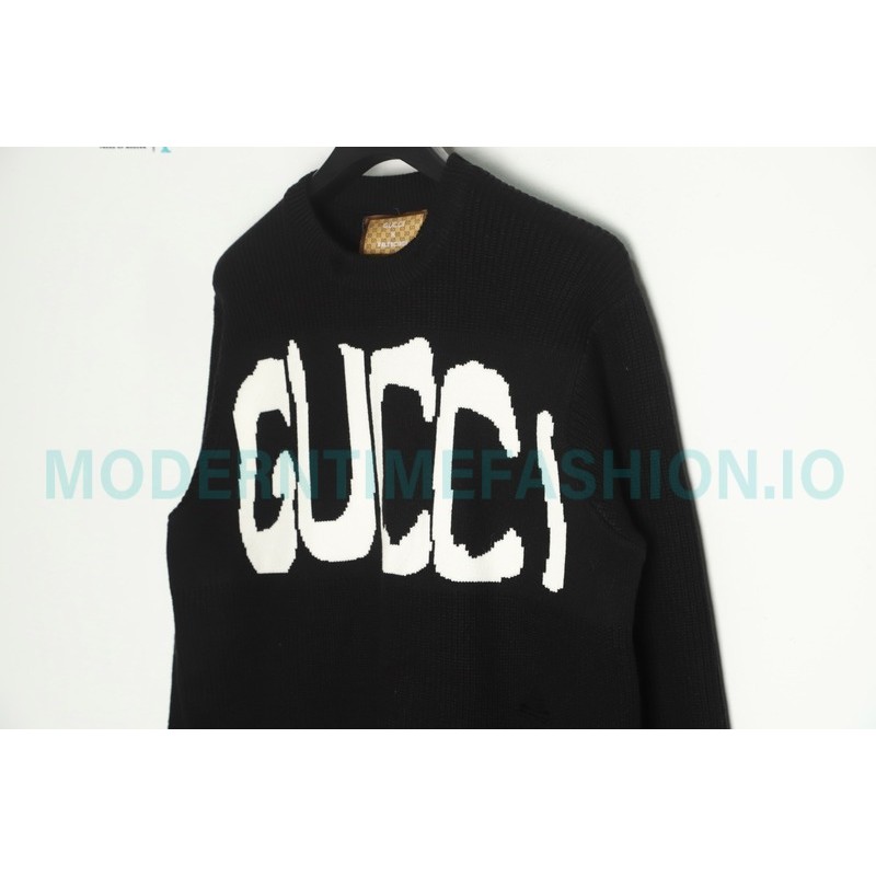 Gucci - Balenciaga 23SS Big Logo Knitted Long-sleeved Sweater