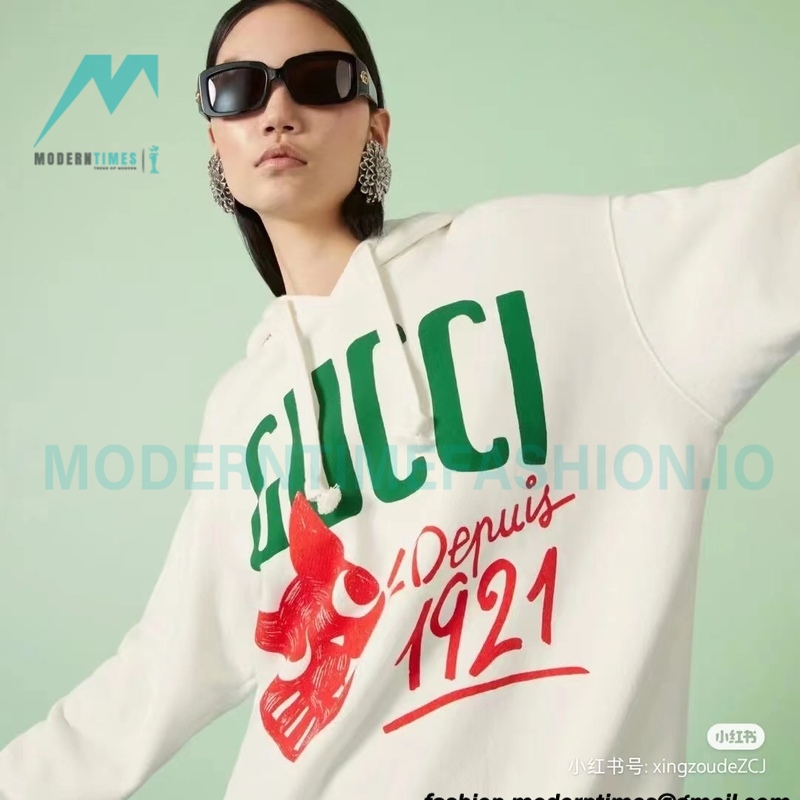 Gucci - 1921 Anniversary Cat Logo Hoodie