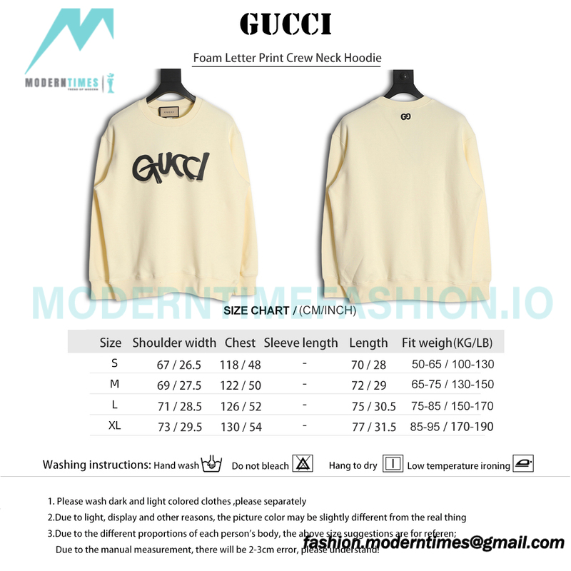 Gucci - Foam Letter Print Crew Neck Hoodie