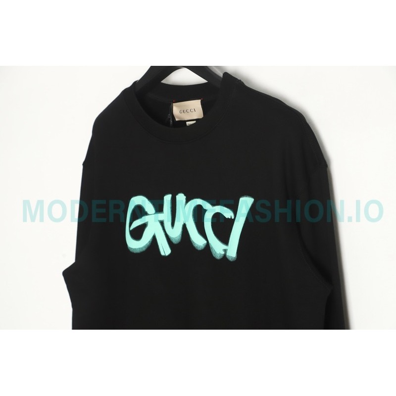 Gucci - Foam Letter Print Crew Neck Hoodie