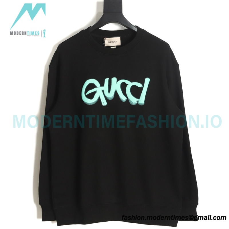 Gucci - Foam Letter Print Crew Neck Hoodie