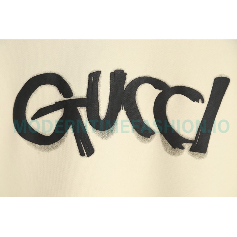 Gucci - Foam Letter Print Crew Neck Hoodie