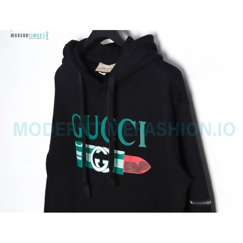 Gucci - Lipstick Print Detachable Hoodie