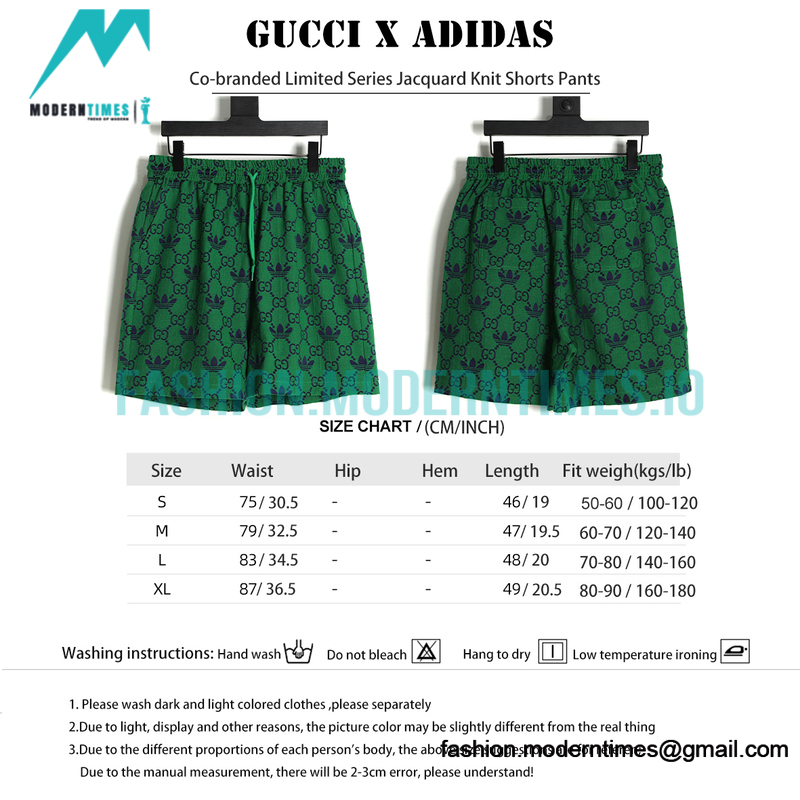 Gucci - Adidas Co-branded Limited Series Jacquard Knit Shorts Pants