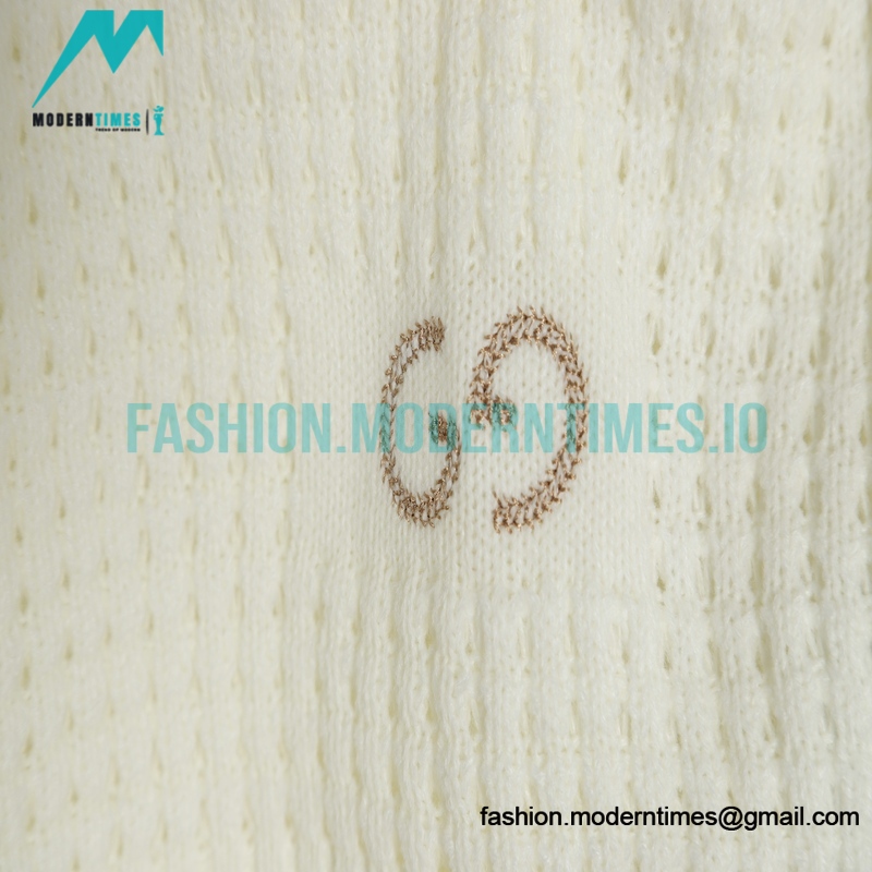 Gucci - Double G Embroidered Waffle Weave Crew-neck Sweater