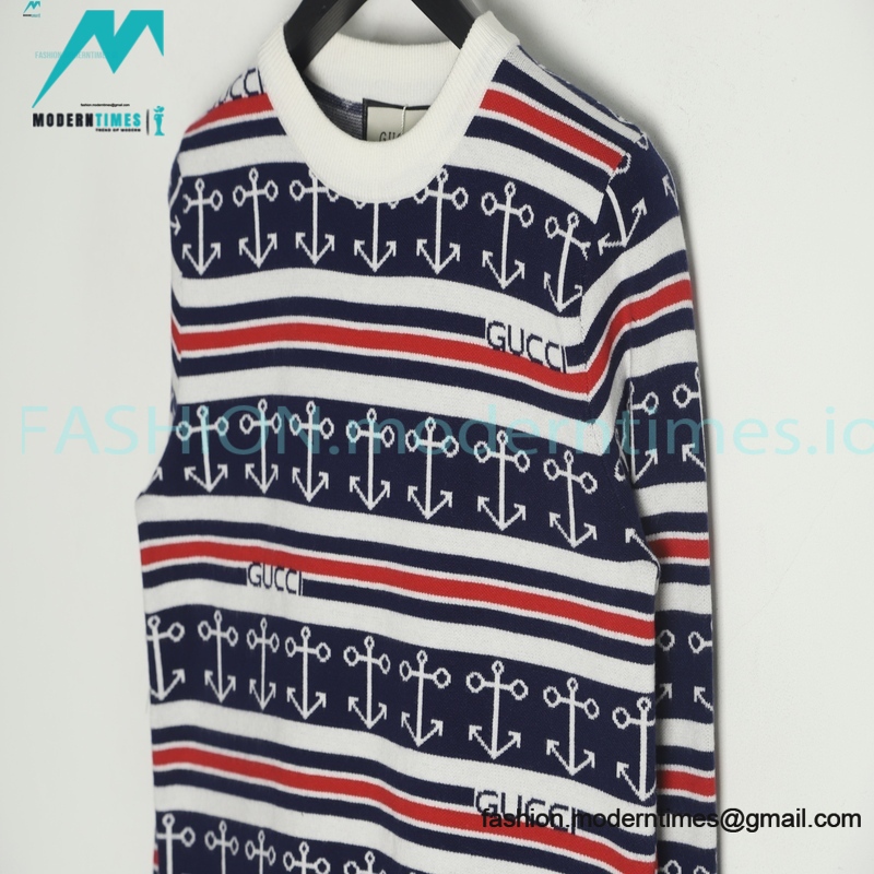Gucci - Anchor Jacquard Wool Sweater