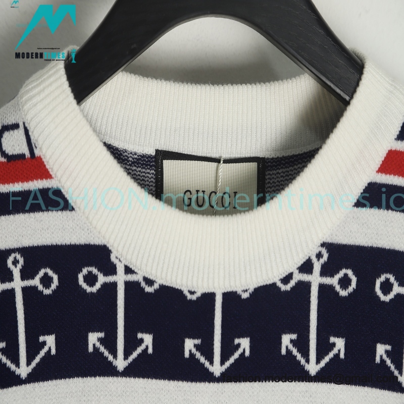 Gucci - Anchor Jacquard Wool Sweater
