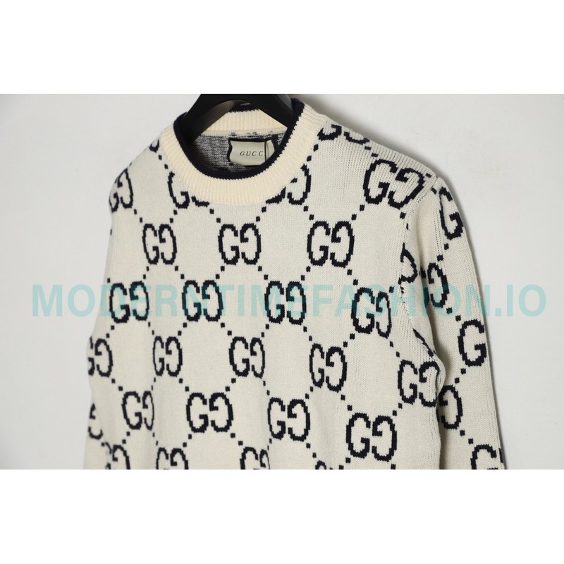 Gucci - 23GW Full Print Jacquard Crewneck Sweater
