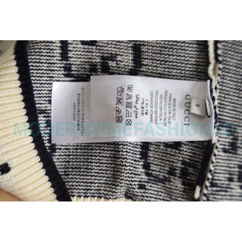 Gucci - 23GW Full Print Jacquard Crewneck Sweater
