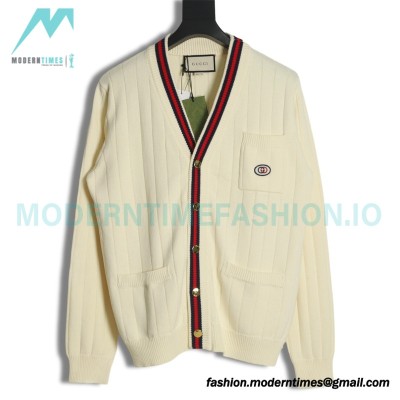 Gucci - 21FW Double G Knit Cut-out Cardigan Sweater