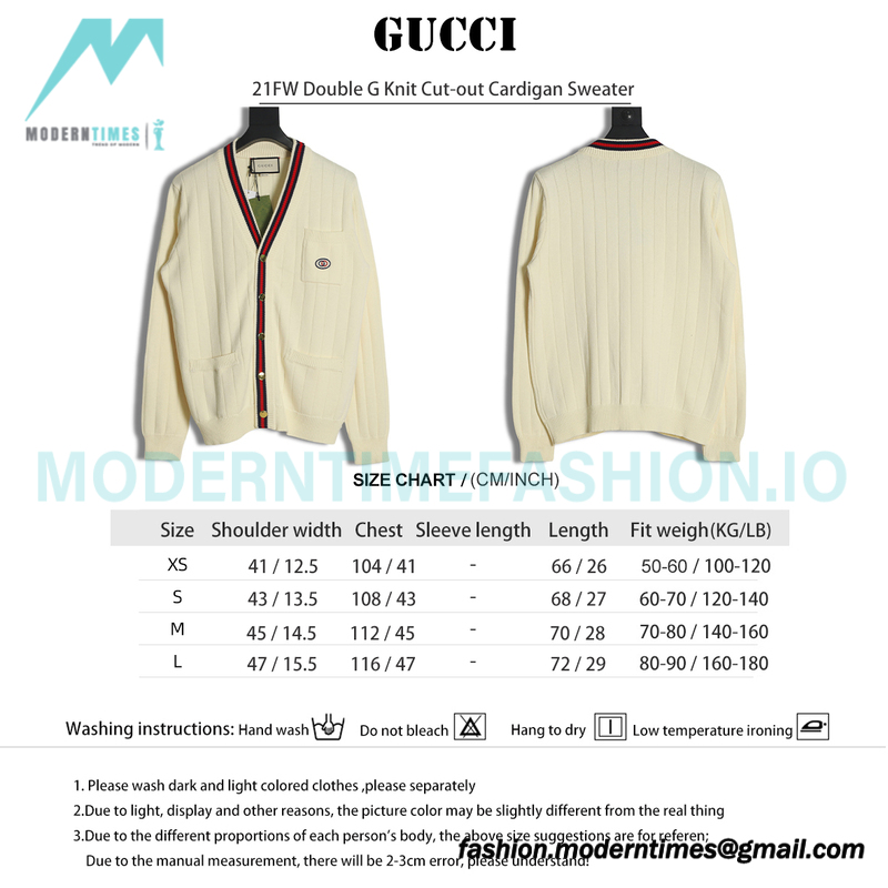 Gucci - 21FW Double G Knit Cut-out Cardigan Sweater