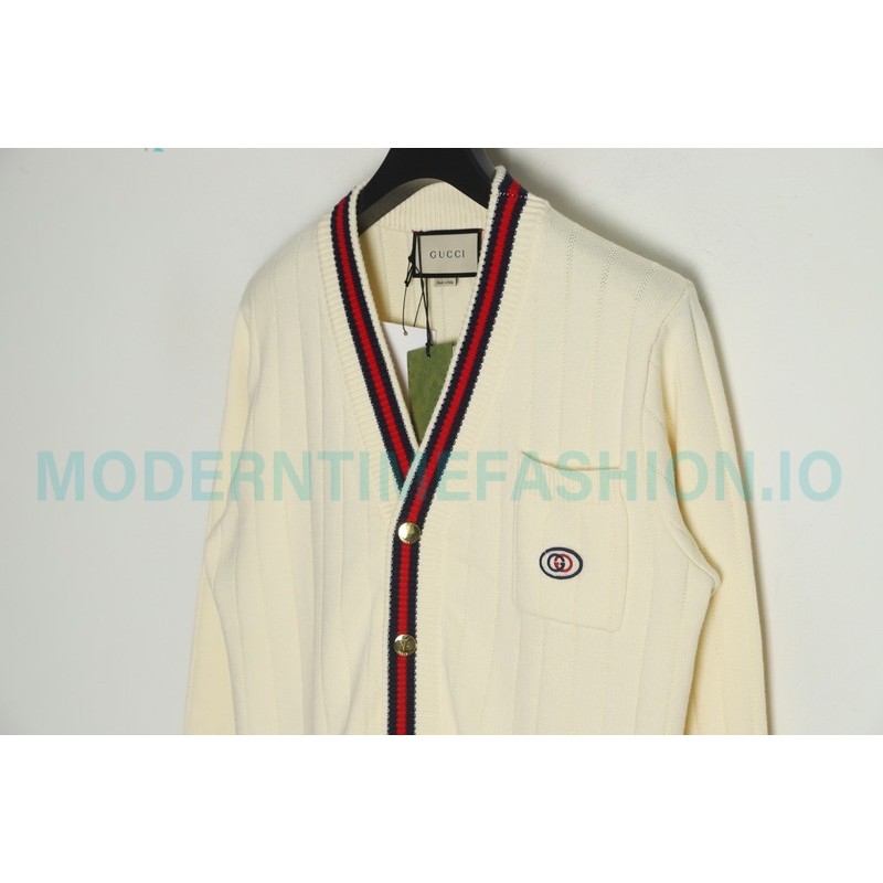 Gucci - 21FW Double G Knit Cut-out Cardigan Sweater