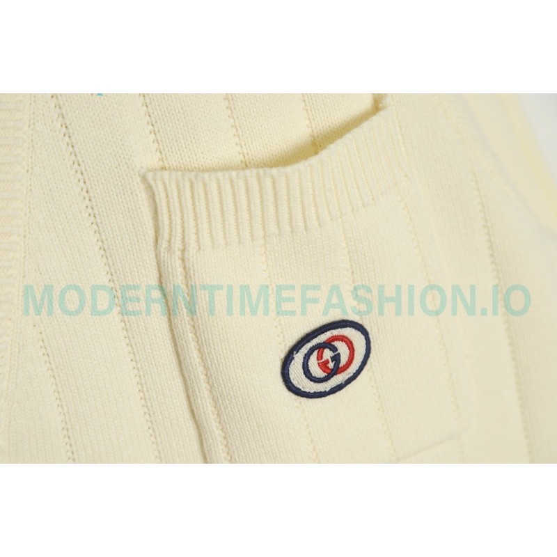 Gucci - 21FW Double G Knit Cut-out Cardigan Sweater