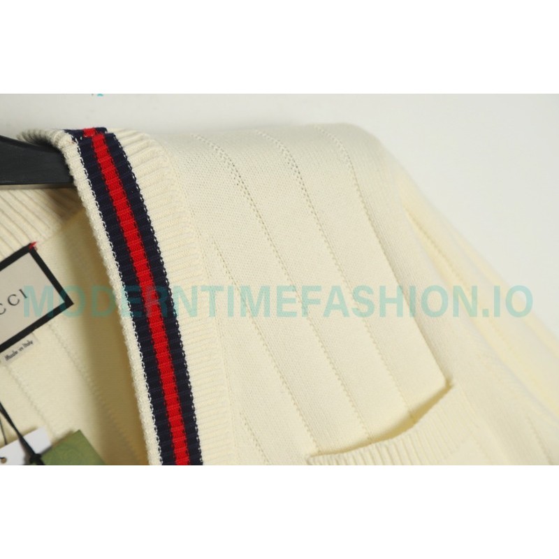 Gucci - 21FW Double G Knit Cut-out Cardigan Sweater
