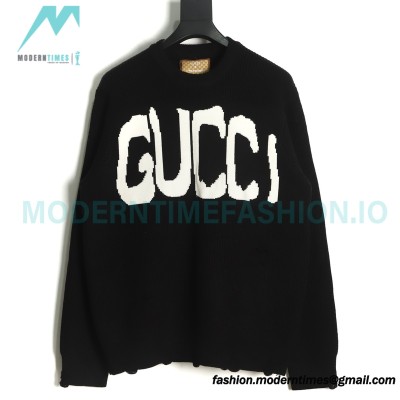 Gucci - Balenciaga 23SS Co-branded Big Logo Knitted Long-sleeved Sweater