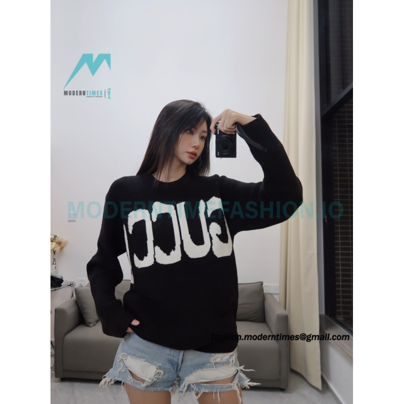 Gucci - Balenciaga 23SS Co-branded Big Logo Knitted Long-sleeved Sweater