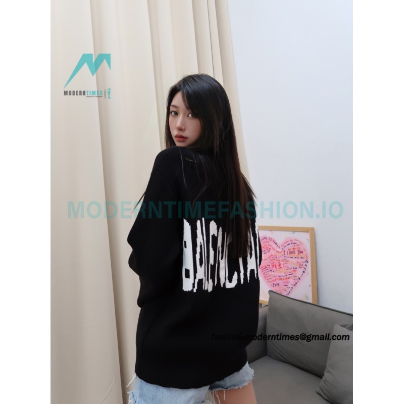 Gucci - Balenciaga 23SS Co-branded Big Logo Knitted Long-sleeved Sweater