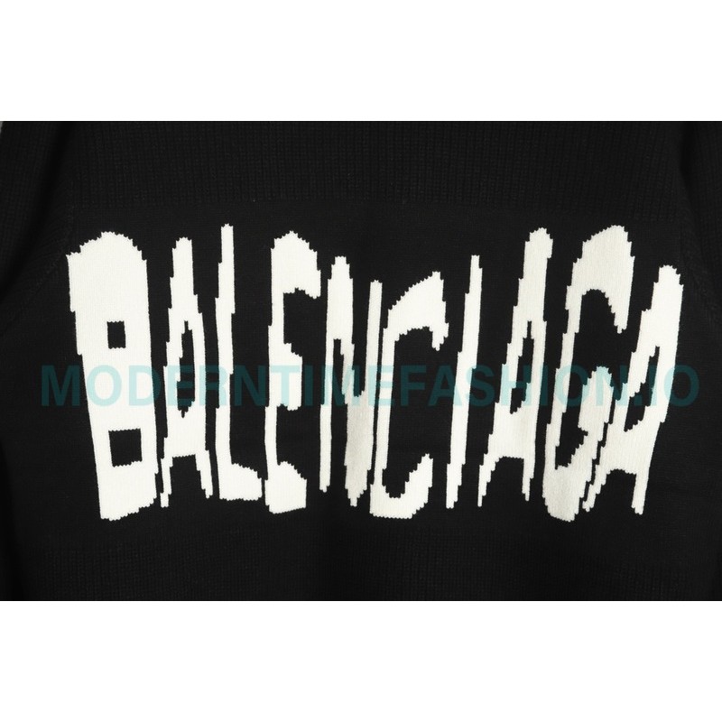 Gucci - Balenciaga 23SS Co-branded Big Logo Knitted Long-sleeved Sweater