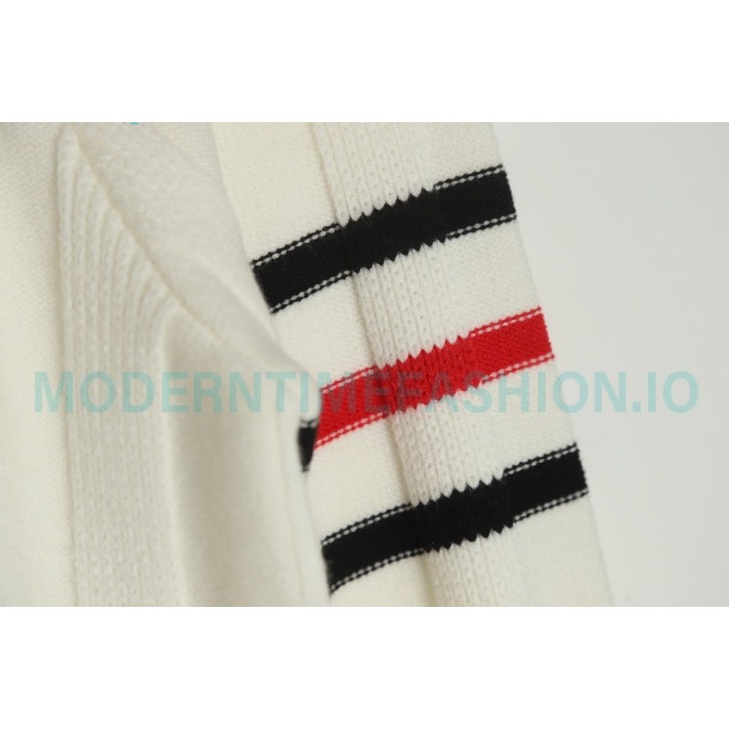 Gucci - Chest Pocket Embroidered Double G Striped Sweater