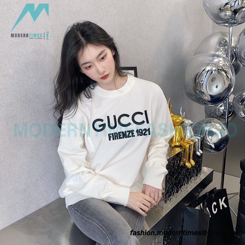 Gucci - 23Fw 1921 Series Embroidered Knitted Sweater