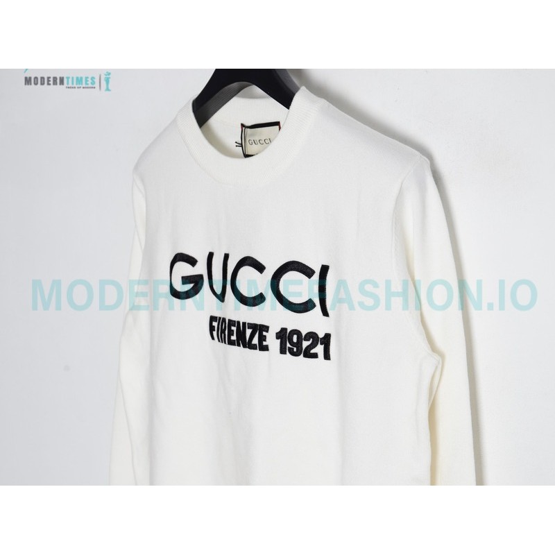 Gucci - 23Fw 1921 Series Embroidered Knitted Sweater