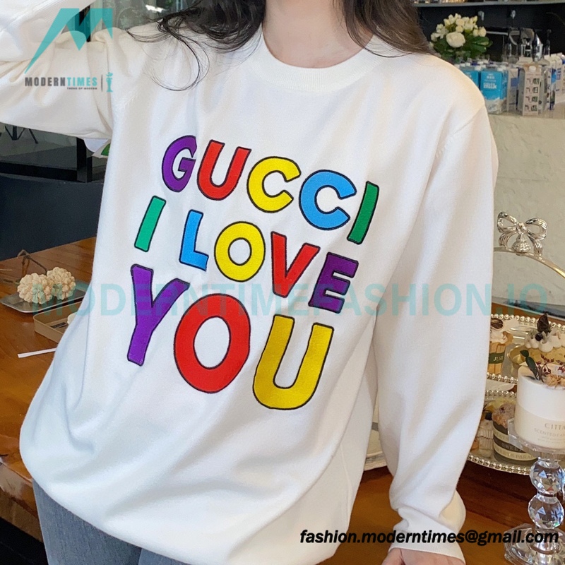 Gucci - 23Fw Colored Lettered Embroidered Knitted Sweater