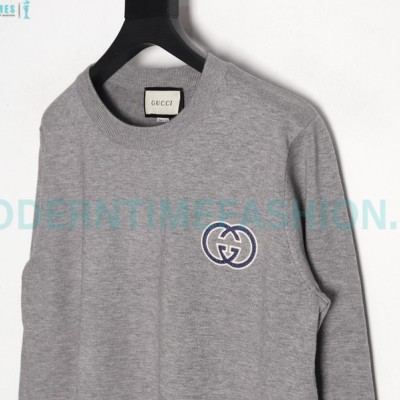 Gucci - 23Fw Double G Embroidered Small Label Knit Sweater
