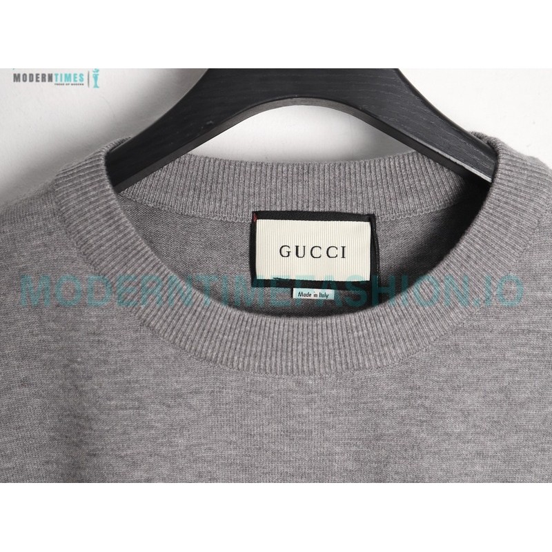 Gucci - 23Fw Double G Embroidered Small Label Knit Sweater