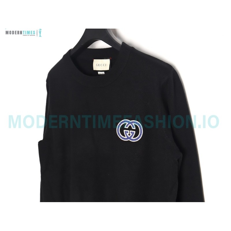 Gucci - 23Fw Double G Embroidered Small Label Knit Sweater